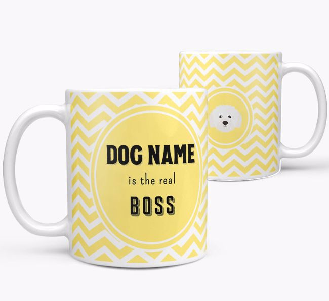 Personalised 'Real Boss' Mug with {breedFullName} Icon